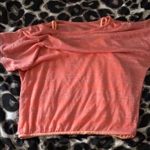 Glitter/sparkly orange top y2k